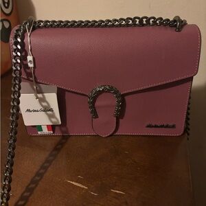 Pink Chain Shoulder Bag